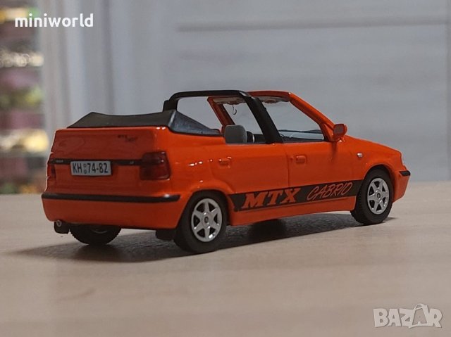 Skoda Felicia MTX Cabrio 1997 - мащаб 1:43 на DeAgostini моделът е нов в блистер, снимка 4 - Колекции - 42986164