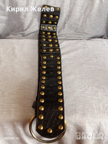 Фешън модел дамски кожен колан с капси перфектен 26613, снимка 5 - Колани - 51868330
