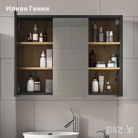 Шкаф за баня с огледало, снимка 7 - Шкафове - 49734757