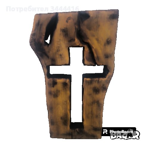 Дървен кръст, снимка 2 - Декорация за дома - 43567060