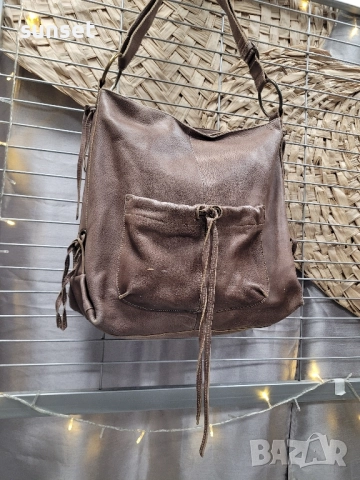 естествена кожа голяма чанта за рамо и през рамо, снимка 15 - Чанти - 51877890