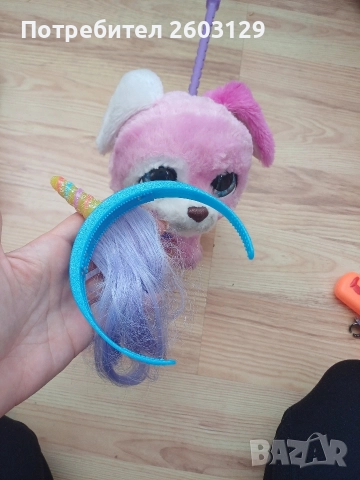 FUR REAL Разходка с модно розово кученце , снимка 3 - Плюшени играчки - 52906874