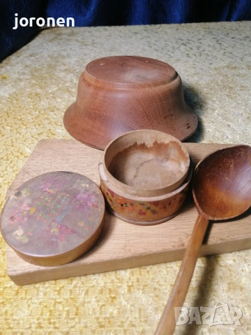 Старинна дървена посуда, снимка 5 - Прибори за хранене, готвене и сервиране - 53575143