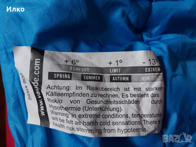 Спален чувал Vaude Sioux 800, снимка 4 - Палатки - 52466618