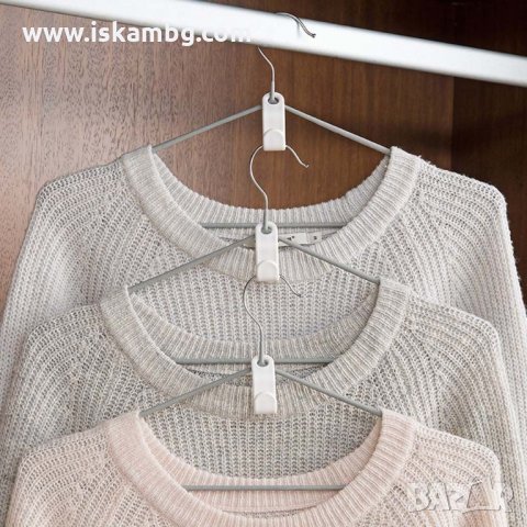 Комплект 6 броя мини свързващи куки за закачалки - код 3353, снимка 7 - Други стоки за дома - 35411214