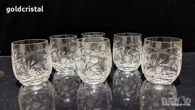 кристални чаши , снимка 3 - Антикварни и старинни предмети - 52795669
