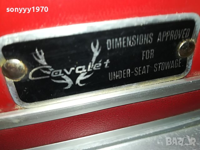 CAVALET-РЕТРО КУФАР ЧЕРВЕНА КОЖА И АЛУМИНИЙ M2205231113, снимка 10 - Антикварни и старинни предмети - 40784021