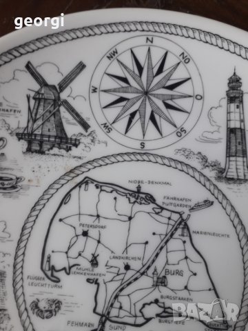 Немски декоративна порцеланова чиния за стена , снимка 3 - Декорация за дома - 32412804