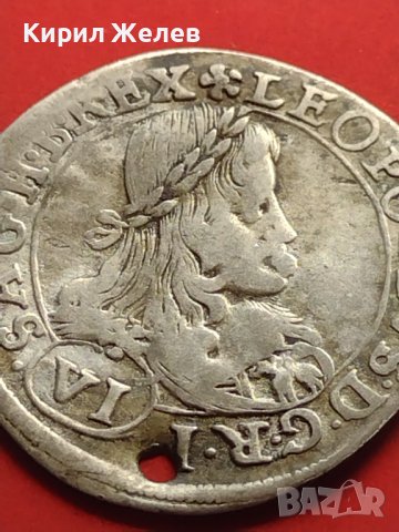 Сребърна монета 6 кройцера Леополд първи Грац Херцогство Щирия 13740, снимка 2 - Нумизматика и бонистика - 42984523