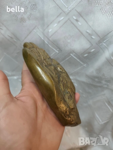 Автентична бронзова пластика „Ръка"- изключително масивна !, снимка 4 - Антикварни и старинни предмети - 53495274