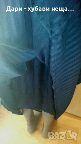 Тъмно синя дълга рокля👗🍀M/L,L👗арт.2034🍀, снимка 4 - Рокли - 33550063