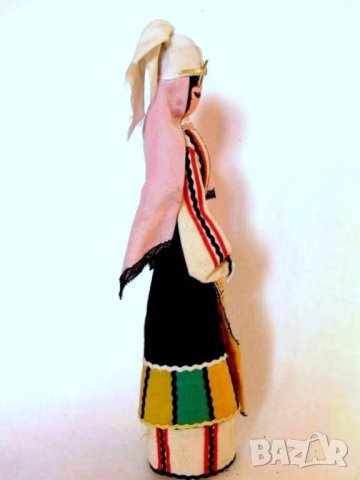 Стара дървена, етно, битова кукла, тракийка(9.1), снимка 2 - Антикварни и старинни предмети - 43680965