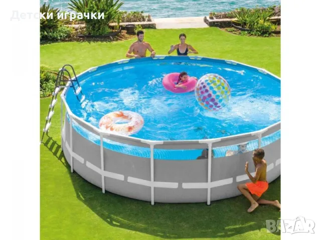 Сглобяем Басейн Intex Prism Frame Clearview, Ф427 х 107 см, с помпа , снимка 1