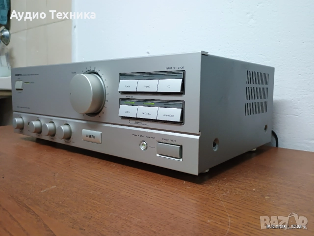 Стерео усилвател ONKYO A-8620. Перфектен! Чудесен звук! Изпращам видео. , снимка 6 - Ресийвъри, усилватели, смесителни пултове - 52840779