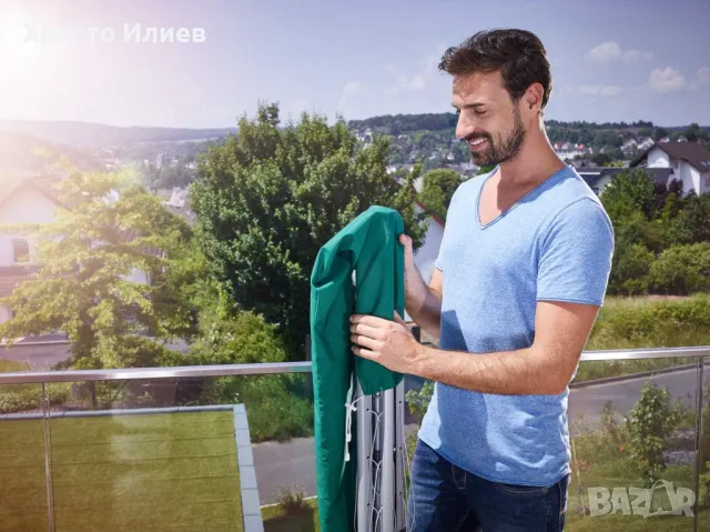 Сушилник за дрехи тип чадър Leifheit Linopop UP 140 Градински простор 14 метра, снимка 5 - Други стоки за дома - 48580603