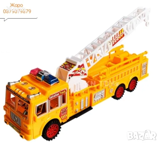 Голям детски пожарникарски камион фрикционен с подвижна стълба със звук КН3115 , снимка 3 - Коли, камиони, мотори, писти - 47973847