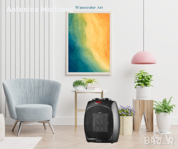 Керамична вентилаторна печка , 1500W – Компактно и ефективно отопление за вашия дом., снимка 4 - Друга електроника - 53020568