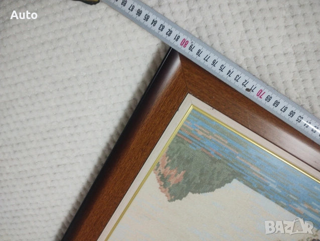 Гоблен - Момичето на скалата 63х81см, снимка 3 - Други стоки за дома - 53598001