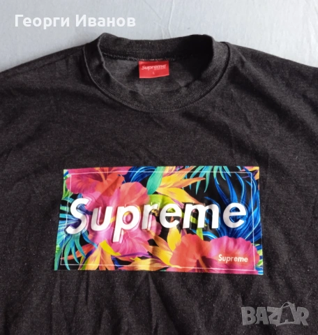 SUPREME L/XL 100% ОРИГИНАЛНА горница топ суичър пуловер sweater hoodie, снимка 2 - Суичъри - 53438157
