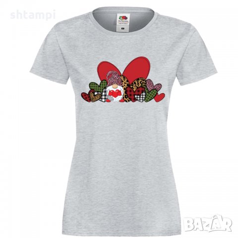 Дамска тениска Love Gnome Valentine's 14, снимка 7 - Тениски - 35552163