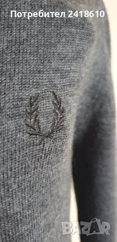 Fred Perry 100% Merino Wool Mens Size M  ОРИГИНАЛ! Мъжки Пуловер!, снимка 7 - Пуловери - 43201367