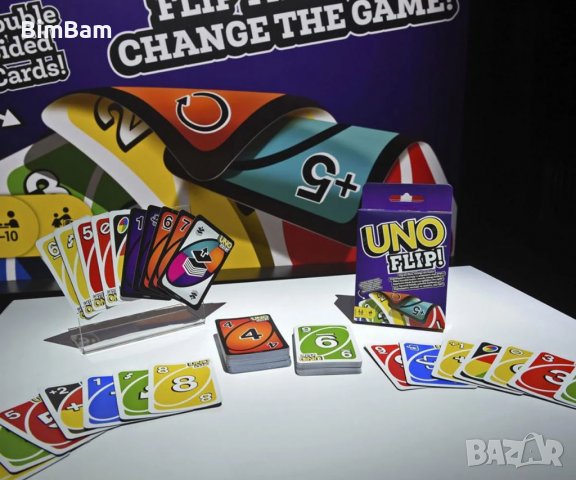 Карти за игра UNO FLIP на български език, снимка 4 - Образователни игри - 40087700