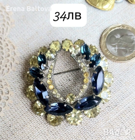 🌿Брошка френска Винтидж  бижу