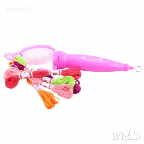 Момичешки комплект за прически – Плети, украсявай, блести, снимка 3 - Образователни игри - 50888465