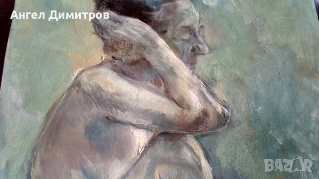 Манол Панчовски маслена картина голо женско тяло , снимка 5 - Картини - 38545546