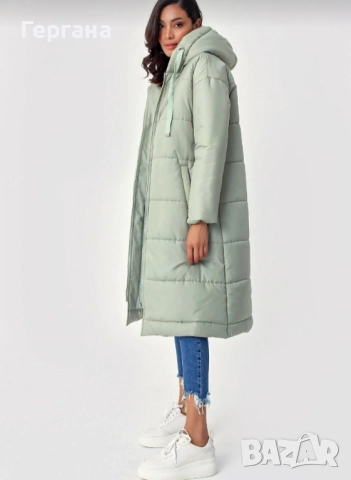 Ново дълго зимно яке с качулка, снимка 2 - Якета - 52618212