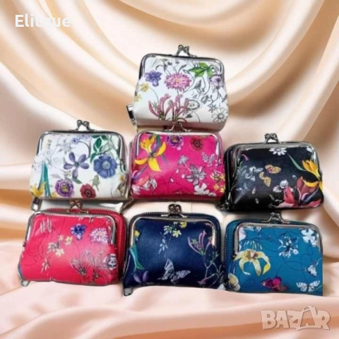 Малко кокетно портмоне на цветя, снимка 4 - Портфейли, портмонета - 52854833