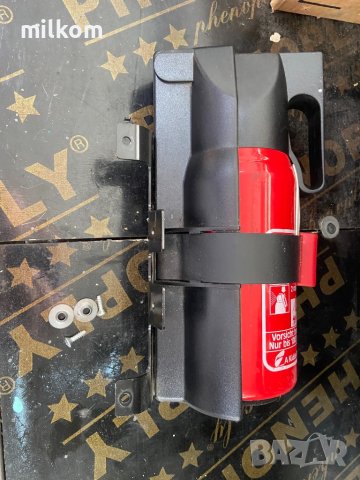 Немски комплект пожарогасител Gloria със стойка и кутия за мерцедес бенц и други марки и модели, снимка 3 - Части - 40626282