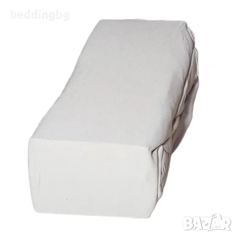 Чаршаф с ластик Трико ПРЕМИУМ Екрю – 100% памук, различни размери, снимка 1