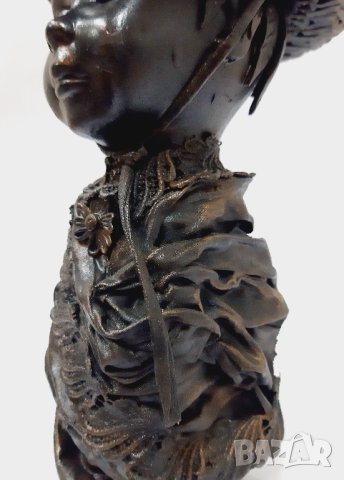 Стара голяма статуетка, черно дете(4.4), снимка 9 - Антикварни и старинни предмети - 43550792