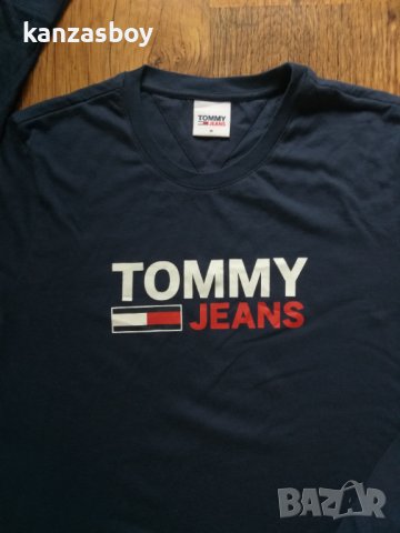 tommy hilfiger tommy jeans longsleeve - страхотна мъжка блуза КАТО НОВА, снимка 2 - Блузи - 43732531