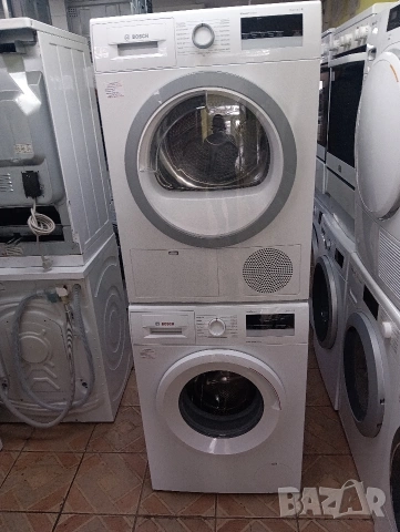 Комплект пералня и сушилня с термопомпа Бош Bosch Serie 4 A+++ 2 години гаранция!, снимка 3 - Перални - 53081112
