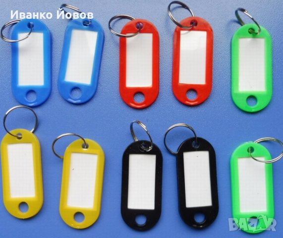 Ключодържатели с възможност за поставяне на етикет с надпис, различни цветове, снимка 17 - Други - 27767011