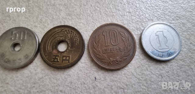 Монети. Япония. 1 ,5 ,10 ,50 ,100 йени . 5 бройки. , снимка 3 - Нумизматика и бонистика - 43436221