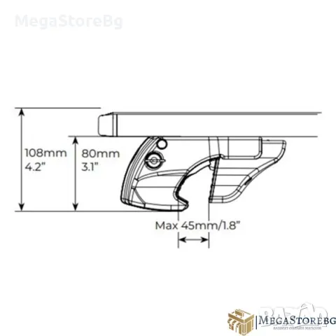Напречни греди MENABO Fender Black XL 1467 Черни, снимка 4 - Аксесоари и консумативи - 49347553