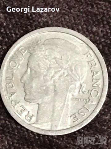 1 франк Франция 1948, снимка 2 - Нумизматика и бонистика - 35067754