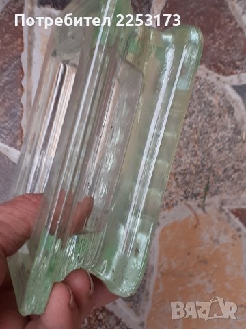 Стар масивен пепелник стъкло, снимка 1