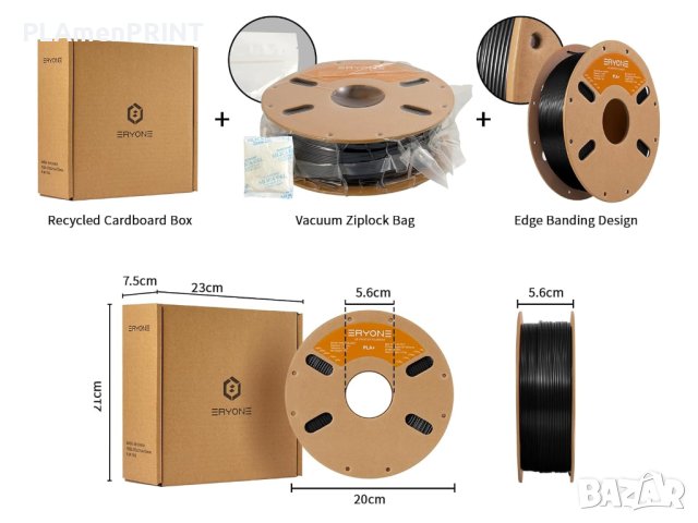 PETG-CF Carbon Fiber Филамент (Нишка) с Карбон за 3Д Принтер, снимка 3 - Принтери, копири, скенери - 43708289