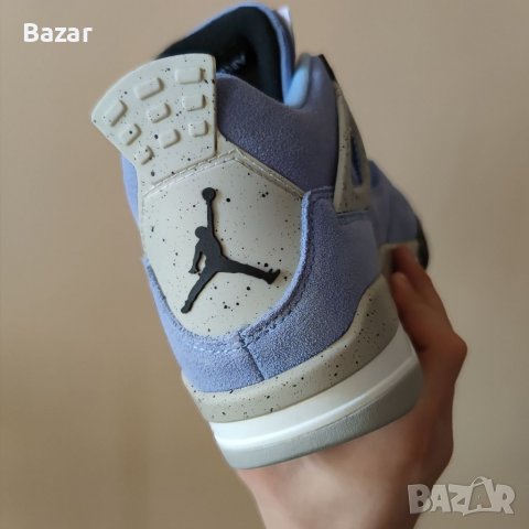 Нови Мъжки Обувки Nike Air Jordan Retro 4 UNC University Blue Сини Кецове Маратонки Размер 43, снимка 6 - Други - 39632515