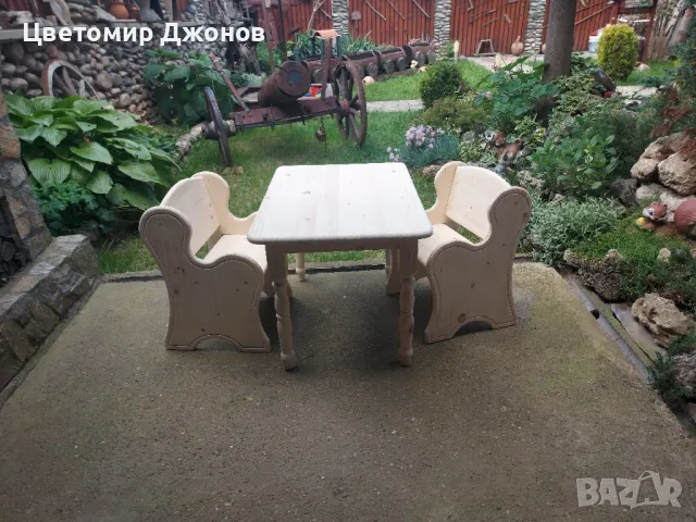 Етажерка от дърво,масичка,детско столче, снимка 8 - Мебели за детската стая - 47051639