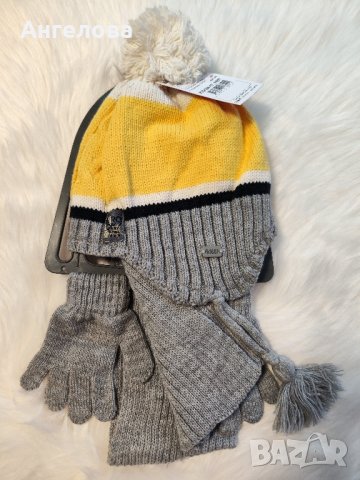 Зимен комплект шапка, шал и ръкавички 1-4г, снимка 8 - Шапки, шалове и ръкавици - 43309910