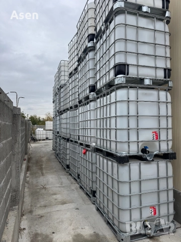 Бидон 1 тон 1000 литра кубчета за вода ibc контейнер Пловдив област 