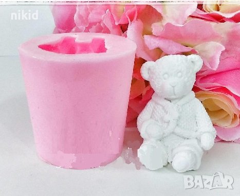 3D Мече Мечета с плетени дрехи силиконов молд форма фондан калъп гипс свещ шоколад, снимка 4 - Форми - 38275366