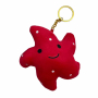 Играчка Звезда, Тип ключодържател, Плюшена, Червена, 9х12 см, снимка 1 - Плюшени играчки - 44891836