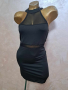  S/XXL Черна къса, еластична рокля , снимка 4