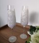 Сватбени кристали чаши, снимка 1 - Сватбени аксесоари - 43604084